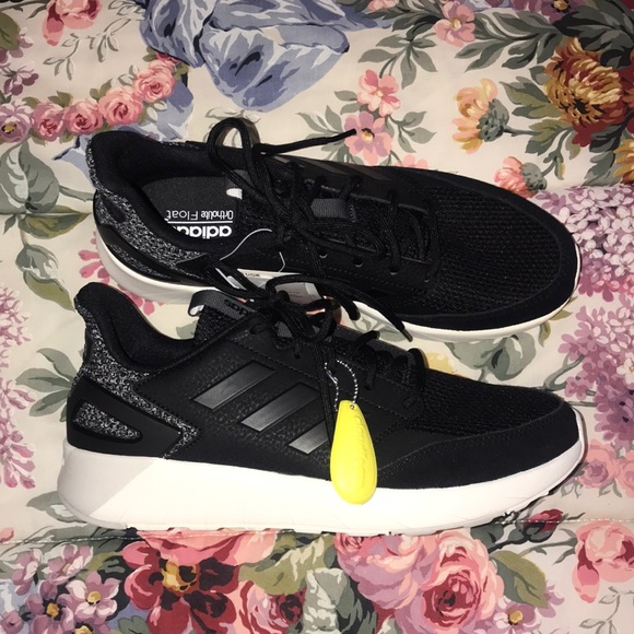 adidas Shoes - Adidas cloud-foam black sneakers 8 new ortholite